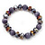 Purple Glass Bead Flex Bracelet - 18cm Length
