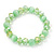 Light Green Glass Bead Flex Bracelet - 18cm Length