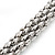 Silver Plated Mesh Magnetic Bracelet With Black Central Stone - 18cm Length - view 7