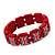 UK British Flag Union Jack Red Stretch Wooden Bracelet - up to 20cm length - view 4