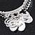 Silver Plated Charm 'Horseshoe & Luck' Flex Bracelet - 19cm Length - view 2
