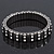 Unisex Silver Plated Swarovski Crystal Flex Tennis Bracelet - 20cm Length - view 3