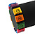 Multicoloured Wooden 'Peace' Flex Bracelet - Adjustable - view 2