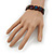 Brown Wooden 'Peace' Flex Bracelet - Adjustable - view 3