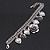 Vintage 'Rose&Heart' Mesh Charm Bracelet In Burn Silver Metal - 17cm Length/ 4cm Extension - view 4