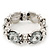 Vintage Crystal, Bead Stretch Bracelet In Burn Silver - 18cm Length - view 5