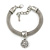 Silver Plated Mesh Bracelet With Crystal Ball - 17cm Length/ 5cm Extension