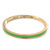 Thin Mint Green Enamel 'MINT CONDITION' Slip-On Bangle Bracelet In Gold Plating - 18cm Length - view 3