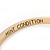 Thin Mint Green Enamel 'MINT CONDITION' Slip-On Bangle Bracelet In Gold Plating - 18cm Length - view 2