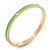 Thin Mint Green Enamel 'MINT CONDITION' Slip-On Bangle Bracelet In Gold Plating - 18cm Length