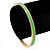 Thin Mint Green Enamel 'MINT CONDITION' Slip-On Bangle Bracelet In Gold Plating - 18cm Length - view 4