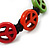 Unisex Multicoloured Plastic 'Peace' Friednship Bracelet On Black Silk String - Adjustable - view 3