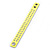 Crystal Studded Neon Yellow Faux Leather Strap Bracelet - Adjustable up to 20cm - view 5