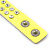 Crystal Studded Neon Yellow Faux Leather Strap Bracelet - Adjustable up to 20cm - view 7