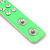 Crystal Studded Neon Green Faux Leather Strap Bracelet - Adjustable up to 20cm - view 7