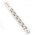 Crystal Studded White Faux Leather Strap Bracelet (Silver Tone) - Adjustable up to 22cm - view 4