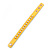 Crystal Studded Yellow Faux Leather Strap Bracelet (Gold Tone) - Adjustable up to 20cm - view 8