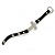 Clear Crystal Cross With Black Leather Style Bracelet In Gold Tone - 18cm L - view 4