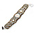 Handmade Boho Style Beaded, Shell Wristband Bracelet (White, Gold, AB) - 18cm L