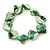 Green Shell Nugget Flex Bracelet - 18cm L