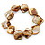 Brown Shell Nugget Flex Bracelet - 18cm L