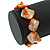 Orange Shell Nugget Flex Bracelet - 18cm L - view 2