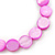 Bright Pink Shell Flex Bracelet - Adjustable up to 20cm L - view 3
