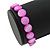 Bright Pink Shell Flex Bracelet - Adjustable up to 20cm L - view 4
