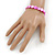 Bright Pink Shell Flex Bracelet - Adjustable up to 20cm L - view 2