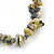 Grey/ Light Olive Semiprecious Nugget Stone Beads Flex Bracelet - 18cm L - view 2