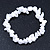 White Semiprecious Nugget Stone Beads Flex Bracelet - 18cm L
