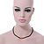 Black Glass Bead With Coral Acrylic Roses Flex Bracelet/ Necklace - 46cm L - view 4