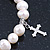 10mm Freshwater Pearl With Butterfly and Cross Charm Stretch Bracelet (Silver Tone) - 20cm L - view 4