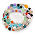 Multicoloured Semi-Precious Stone, Freshwater Pearl and Crystal Bead Flex Bracelets - Set Of 4 Pcs - 18cm L - view 7