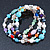 Multicoloured Semi-Precious Stone, Freshwater Pearl and Crystal Bead Flex Bracelets - Set Of 4 Pcs - 18cm L - view 4