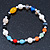 Multicoloured Semi-Precious Stone, Freshwater Pearl and Crystal Bead Flex Bracelets - Set Of 4 Pcs - 18cm L - view 6