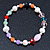 Multicoloured Semi-Precious Stone, Freshwater Pearl and Crystal Bead Flex Bracelets - Set Of 4 Pcs - 18cm L - view 5