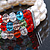 3 Row Cream Freshwater Pearl, Multicoloured Crystal Bead Flex Bracelet - 19cm L - view 6