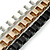 Black/ Brushed Gold/ White Box Style Chain Wide Magnetic Bracelet - 17cm L- for smaller wrist - view 4