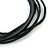 Unisex Black Multi Cotton and Leather Cord Friendship Bracelet - Adjustable - view 2