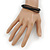 Unisex Black Multi Cotton and Leather Cord Friendship Bracelet - Adjustable - view 3