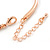 Cz, Clear Crystal Open Cut Eternity Circle of Love Bangle Bracelet In Rose Gold Metal - 17cm L/ 5cm Ext - view 4