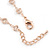 Gold Plated Heart Chain with Crystal Tiger Pendant Bracelet - 15cm L/ 3cm Ext (For Small Wrist) - view 4