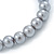 8mm Grey Pearl Style Single Strand Bead Flex Bracelet - 18cm L - view 3