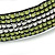 Unisex Olive Green/ Silver Glass Bead Friendship Bracelet - Adjustable - view 3
