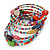 Multistrand Multicoloured Glass and Ceramic Bead Flex Bracelet - Adjustable - view 5
