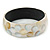 Dotted Shell Round Bangle Bracelet (White, Cream) - 20cm L - view 7