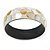 Dotted Shell Round Bangle Bracelet (White, Cream) - 20cm L - view 6