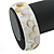 Dotted Shell Round Bangle Bracelet (White, Cream) - 20cm L - view 3
