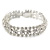 Bridal/ Wedding/ Prom/ Party Austrian Crystal Bracelet with Tongue Clasp In Silver Tone - 17cm L